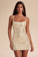 Aurora Sequin Bead Mini Dress
