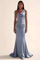 Lucinda Satin One-Shoulder Bridesmaid Dress