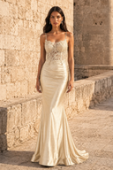 Seraphina Lace Satin Mermaid Prom Gown