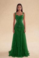 Valeria Beaded Mermaid Evening Gown