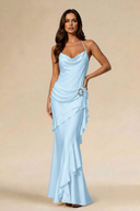 Lucinda Satin Spaghetti Straps Bridesmaid Dress