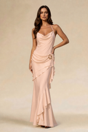 Lucinda Satin Spaghetti Straps Bridesmaid Dress