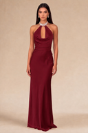 Seraphina Satin Maxi Evening Dress