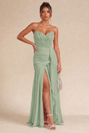 Seraphina Strapless Ruched Maxi Dress