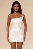 Lucinda Beaded Fringe Mini Dress