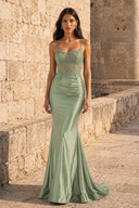 Seraphina Lace Satin Mermaid Prom Gown