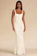 Isabella 3D Floral Mermaid Maxi Dress