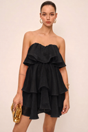 Marigold Strapless Layered Mini Dress