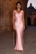 Lucinda Satin Maxi Bridesmaid Dress