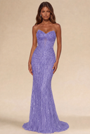 Lucinda Strapless Beaded Mermaid Gown