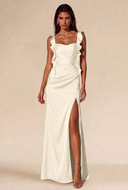 Lucinda Satin Maxi Bridesmaid Dress