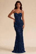 Seraphina 3D Floral Sequin Mermaid Gown
