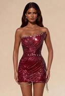 Lucinda Beaded Fringe Mini Dress
