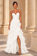 Seraphina Strapless Ruffled Prom Dress