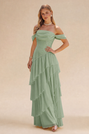Loveland Off-Shoulder Ruffled Bridesmaid Dress