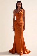 Lucinda Satin One-Shoulder Bridesmaid Dress