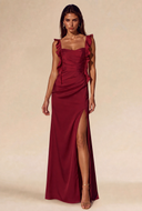 Lucinda Satin Maxi Bridesmaid Dress