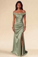 Aurora Satin Maxi Evening Dress