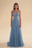 Valeria Beaded Mermaid Evening Gown