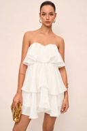 Marigold Strapless Layered Mini Dress