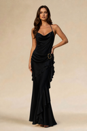 Lucinda Satin Spaghetti Straps Bridesmaid Dress