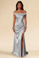 Aurora Satin Maxi Evening Dress