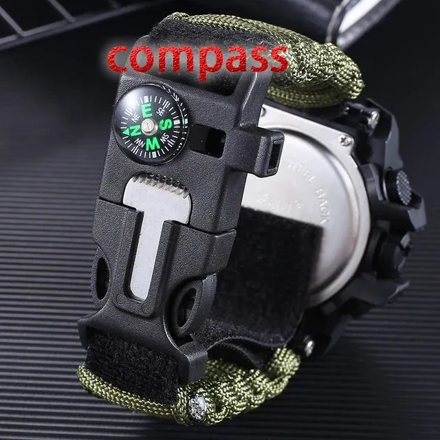 ADDIES Men Military Sports Digital Watches Compass Outdoor Survival Multi-function Waterproof Men's Watch Relogio Masculino W1822701