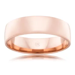 Barrel 6mm - 18ct Rose Gold