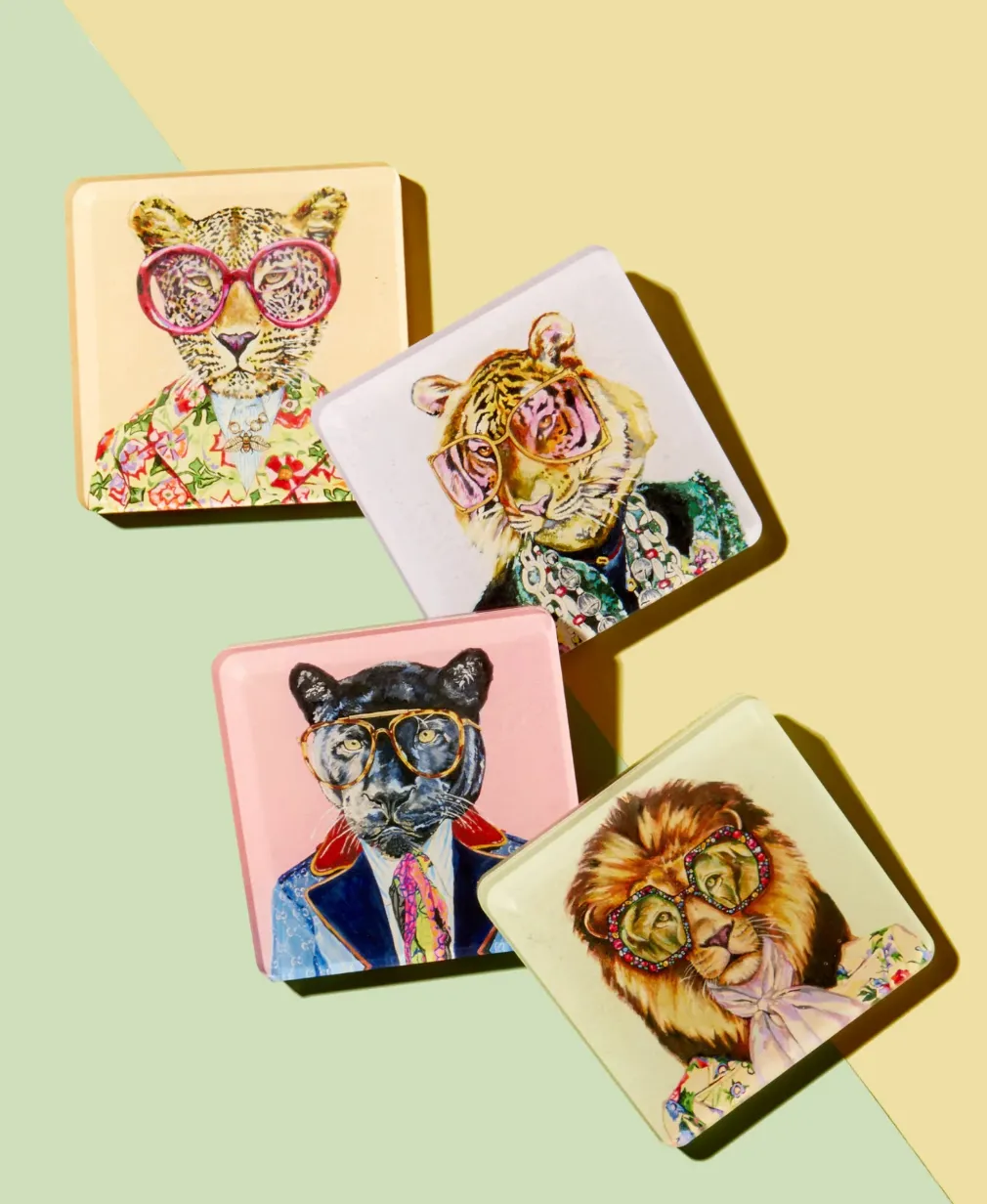 Big Cats Set of 4 Coasters