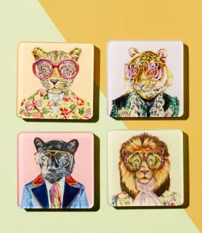 Big Cats Set of 4 Coasters