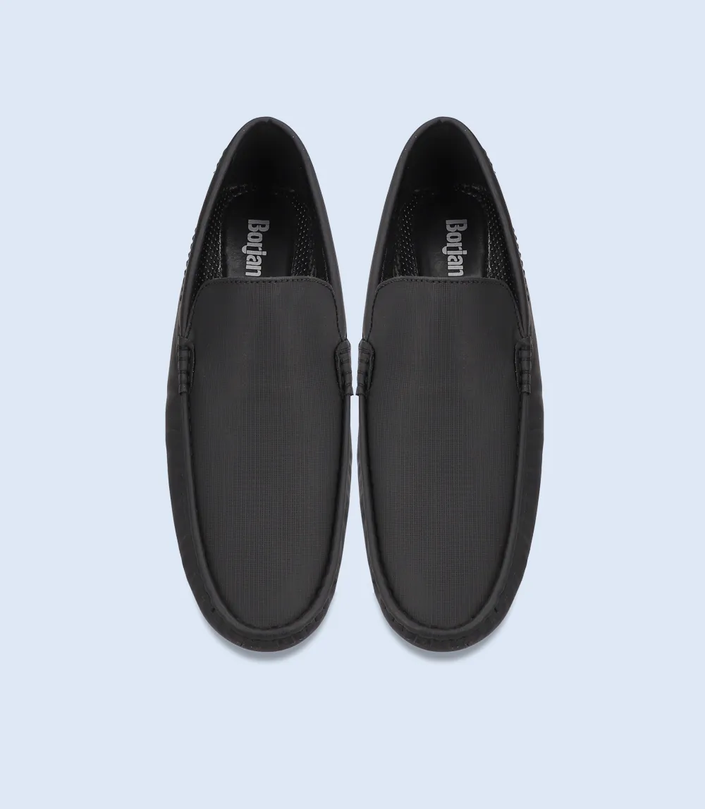 BM5220-BLACK-Men Driving Moccasins