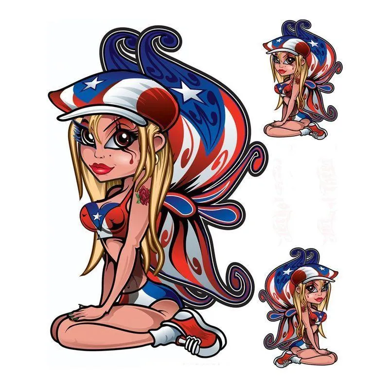 Boricua Fairy Decal (3pcs set)