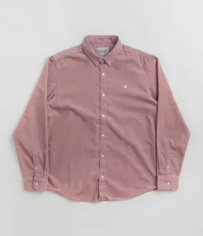 Carhartt Madison Fine Cord Shirt - Glassy Pink / Wax