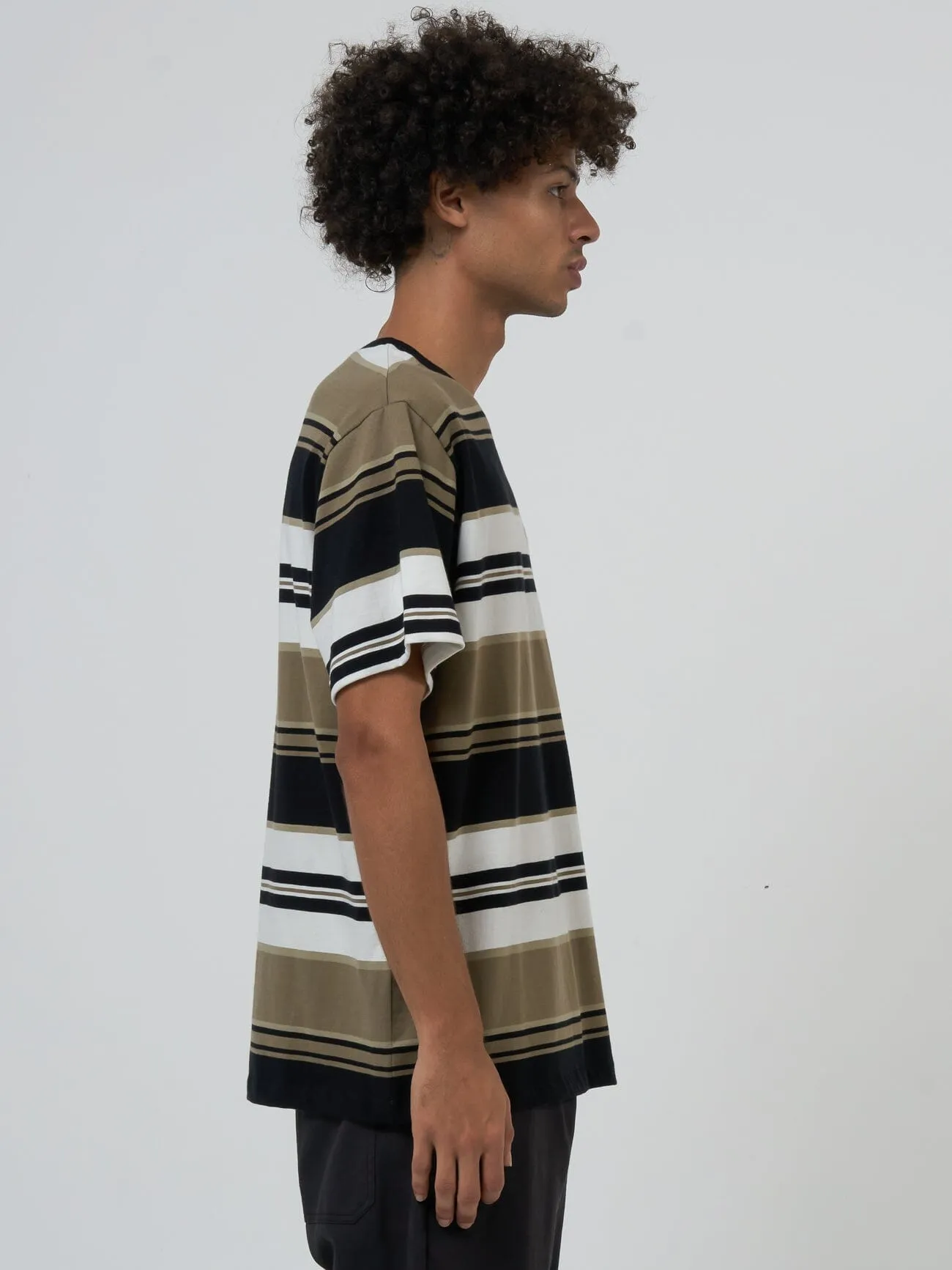 Coordinates Stripe Merch Fit Tee - Desert