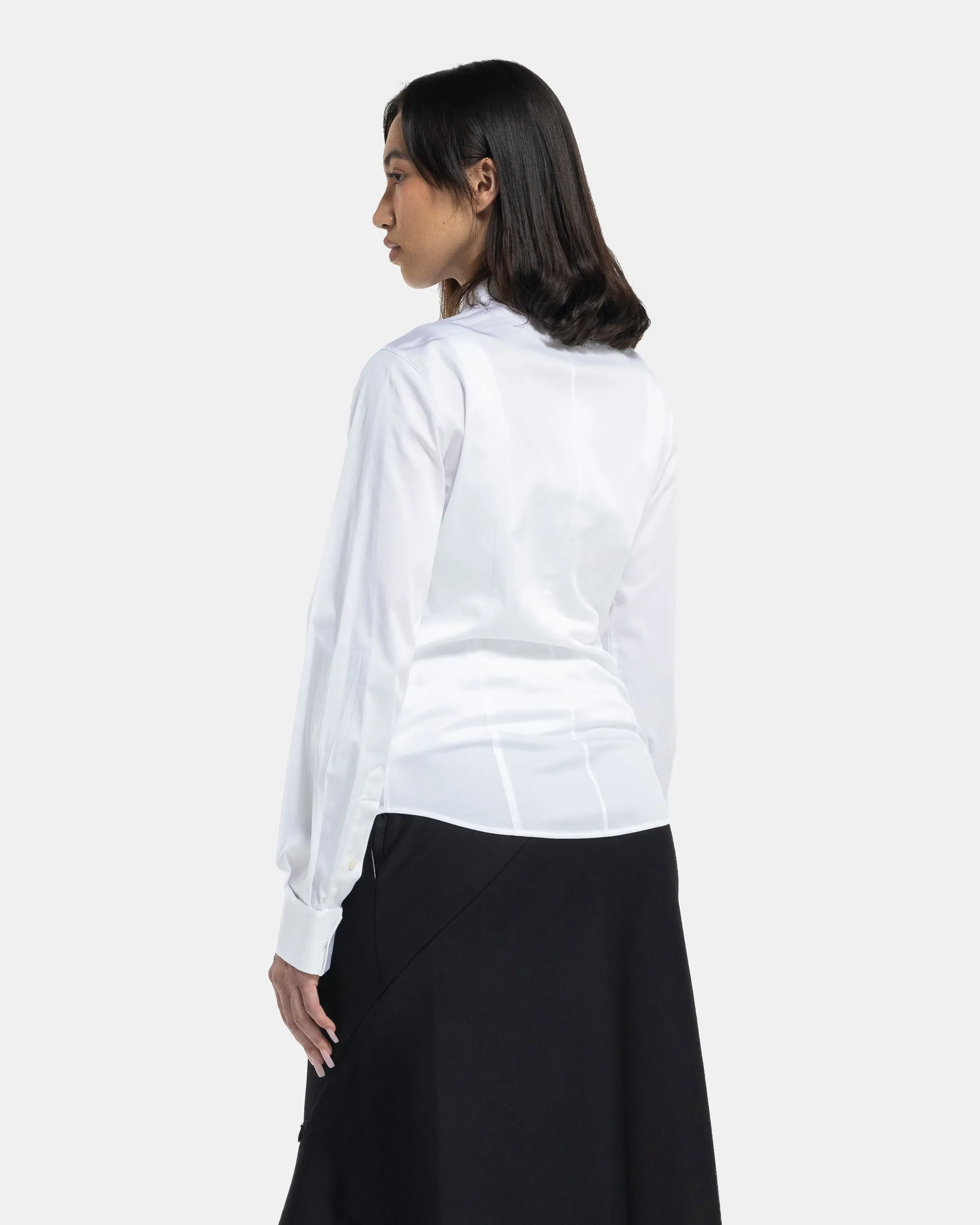 Darted Shirt in Optic White