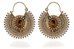 Golden Tiger’s Eye Sun Hoops