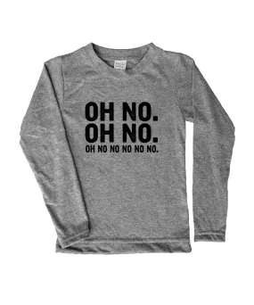 Heather Gray Oh no Long-Sleeve Tee