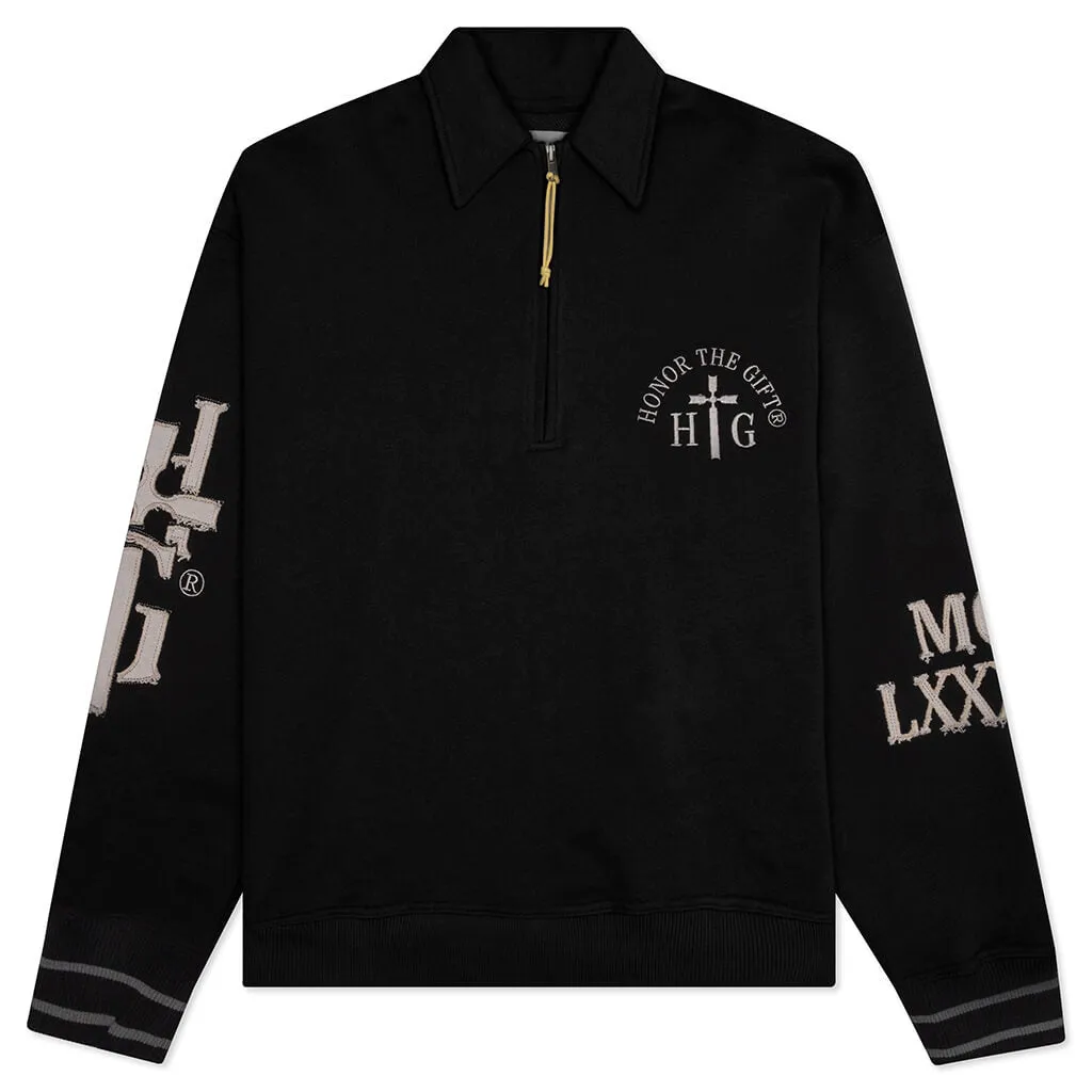 Honor The Gift Prep School Henley Sweater - Black