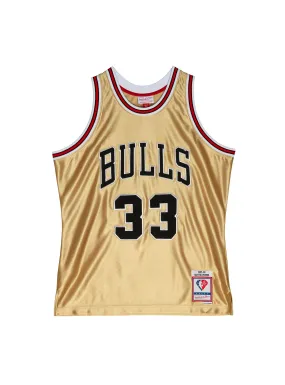 NBA Chicago Bulls Scottie Pippen 1997 75th Anniversary Gold Jersey