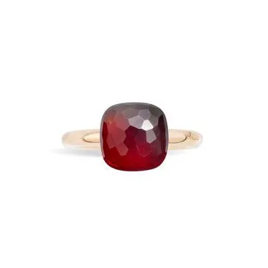 Pomellato - Nudo Classic - Stackable Ring with Garnet, 18k Rose and White Gold