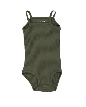 Ribbed Tank Onesie - Moss