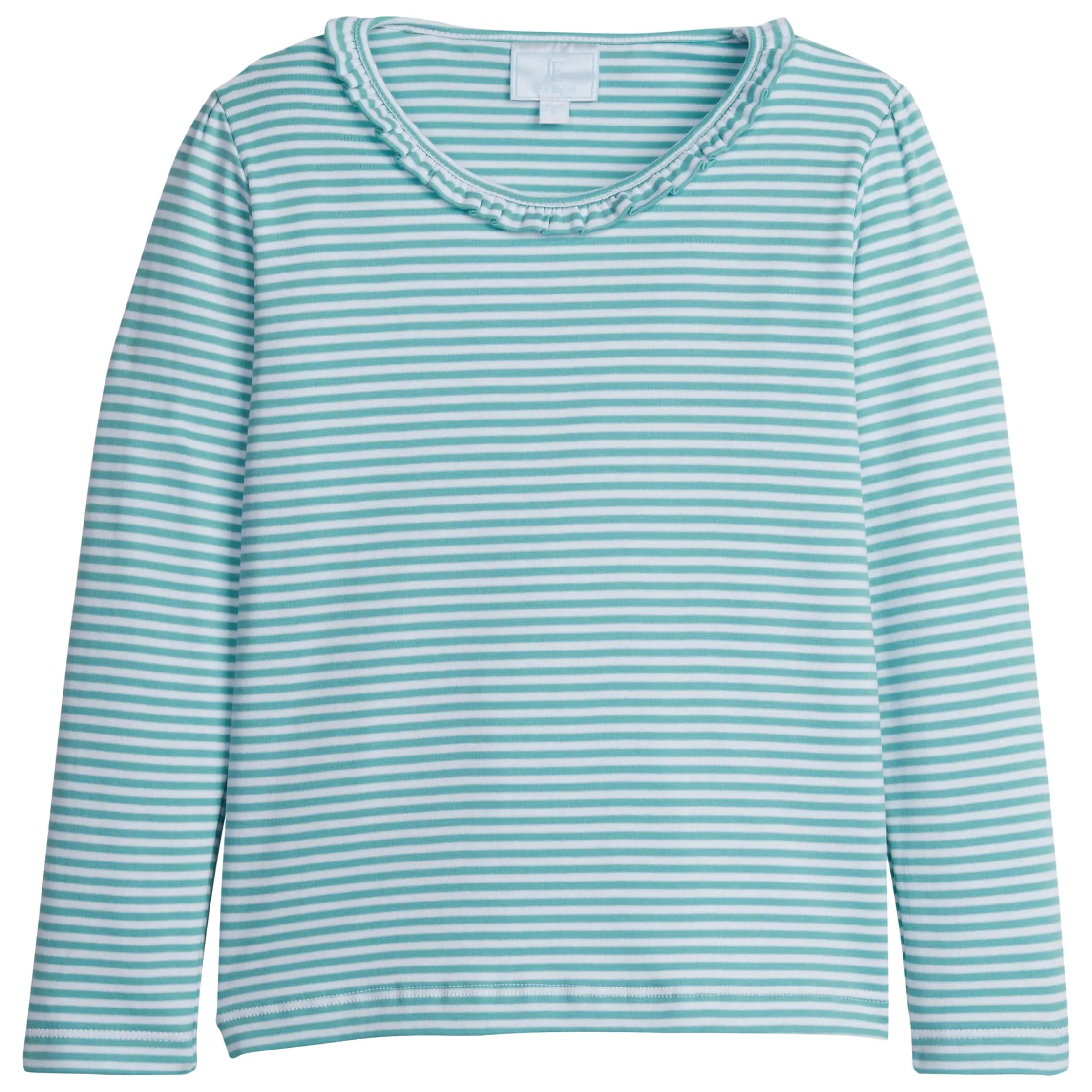 Scoop Ruffle Tee - Canton Stripe