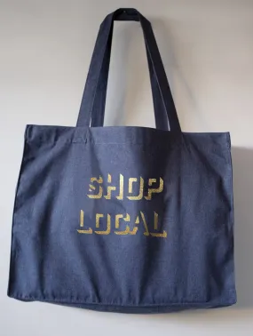 SHOP LOCAL NAVY DENIM/GOLD GLITTER