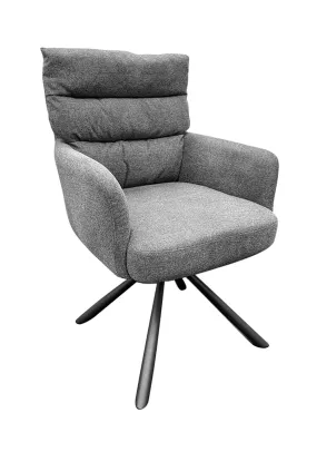 Stefan Swivel Dining Chair - Grey