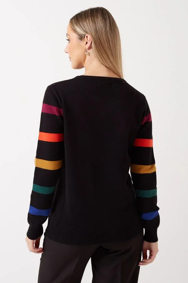 Sugarhill - Stacey Jumper - Black Stripe Sleeve